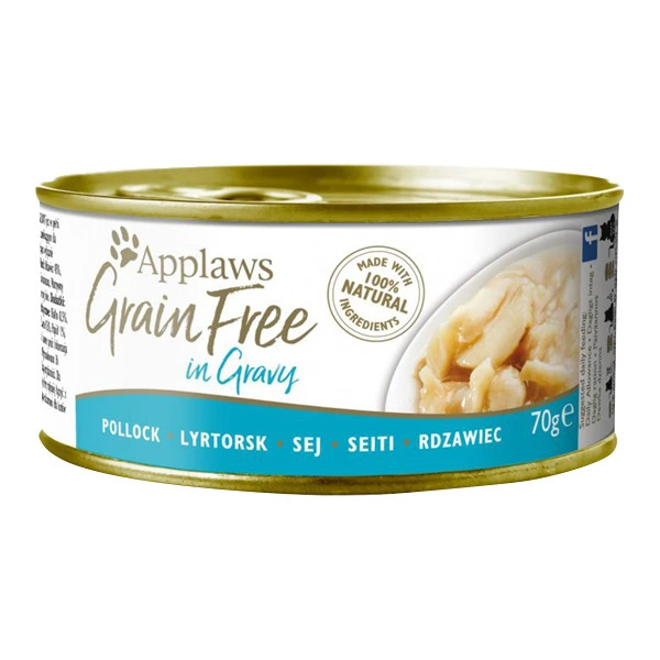 Applaws 【無穀物肉湯系列】鱈魚貓罐頭 70g