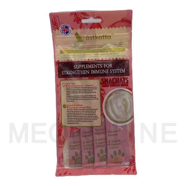 Astkatta 【保健肉泥小食】走地雞藍背三文魚醬(強化免疫力配方) 14g x 4
