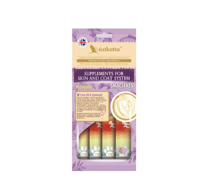 Astkatta 【保健肉泥小食】野生鯖花魚 (美毛配方) 14g x 4