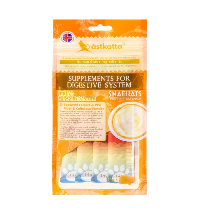 Astkatta  【保健肉泥小食】白鰹吞拿魚雞肉紅蘿蔔醬(腸胃配方) 14g x 4