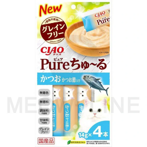 Ciao 【PURE 超奴】 鰹魚·木魚片醬(4支)