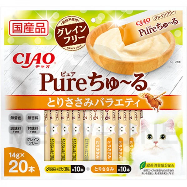 Ciao 【無添加】Pure超奴 雞肉雜錦 Party 20P