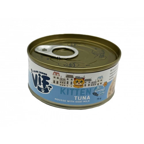 FELINA CANINO VIF 幼貓mousse-吞拿魚配山羊奶 (無卡拉膠) 75g