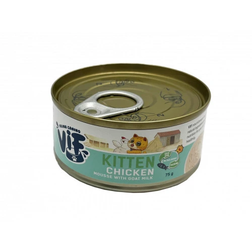 FELINA CANINO VIF 幼貓mousse-雞肉配山羊奶 (無卡拉膠) 75g