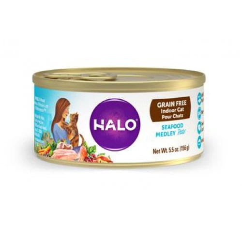 Halo嘿囉 INDOOR  室內貓肉醬主食罐 (海鮮大雜燴配方)５.5OZ