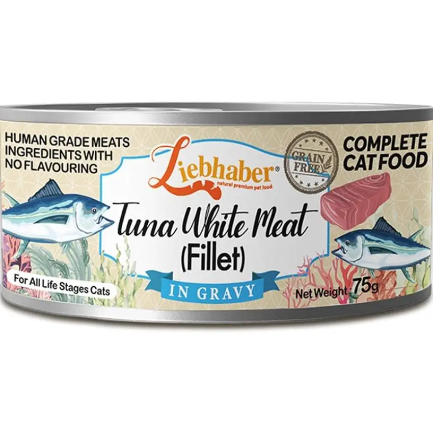 Liebhaber 無穀物肉絲全貓主⾷罐 吞拿魚 75g