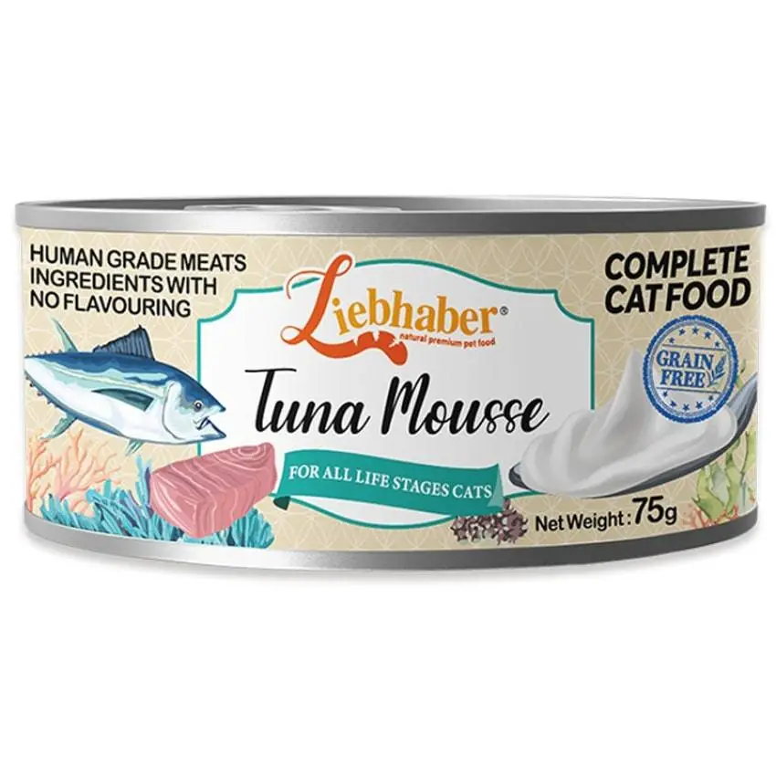 Liebhaber 無穀物mousse全貓主⾷罐 吞拿魚mousse 75g