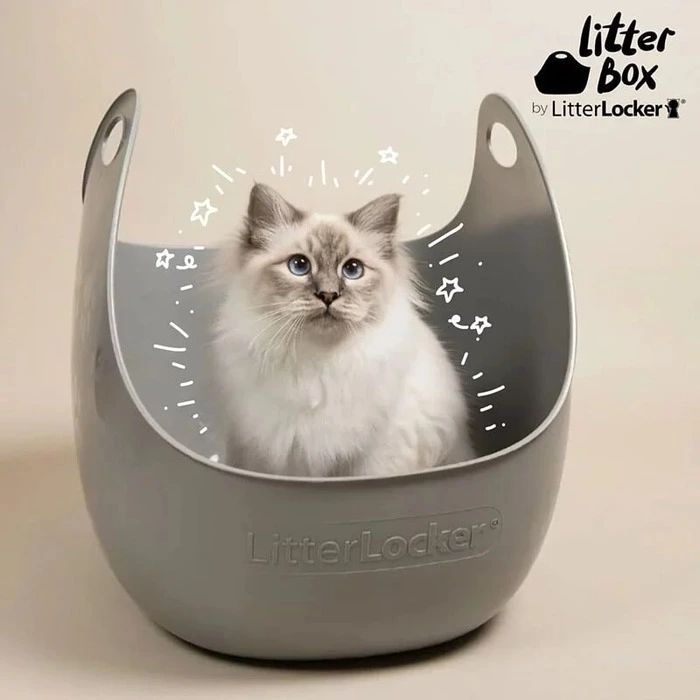 Litterbox 360 360°貓砂盤 -灰色 (連貓砂剷) 加拿大製造