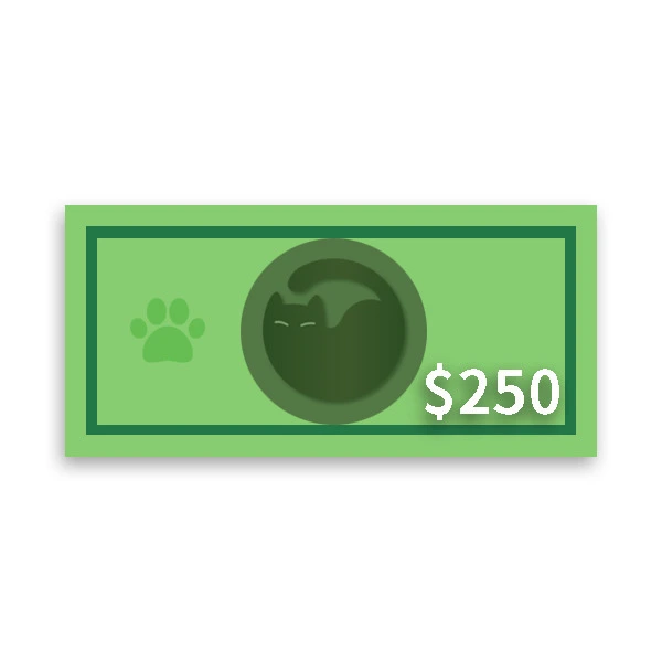 Meow-Line $250 Meow Dollar 現金劵