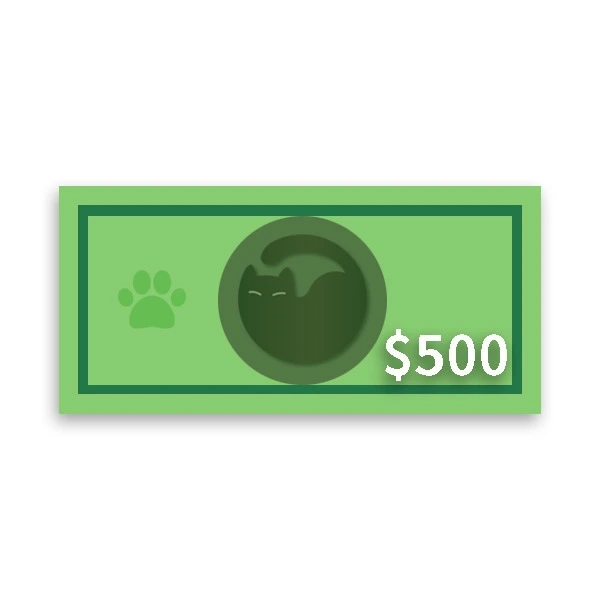 Meow-Line $500 Meow Dollar 現金劵