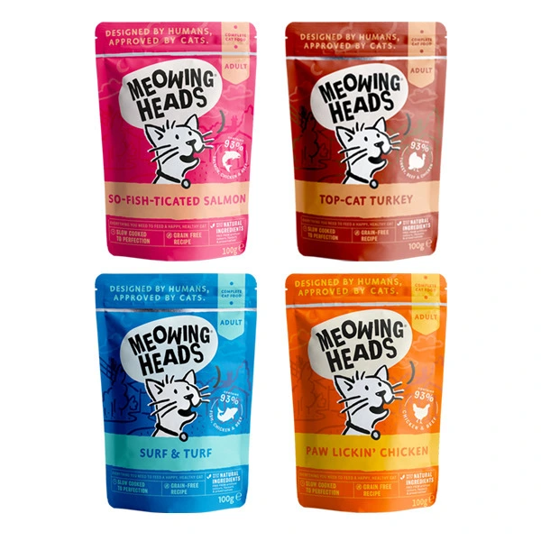 Meowing Heads 【自選30包】無穀物貓隻食用濕包 100g x 30