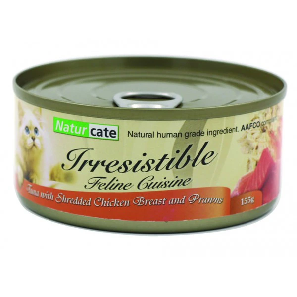Naturcate 吞拿魚+雞肉+海蝦 155g