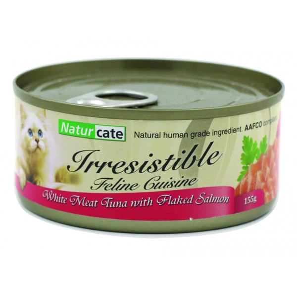 Naturcate 白肉吞拿魚+三文魚絲 155g