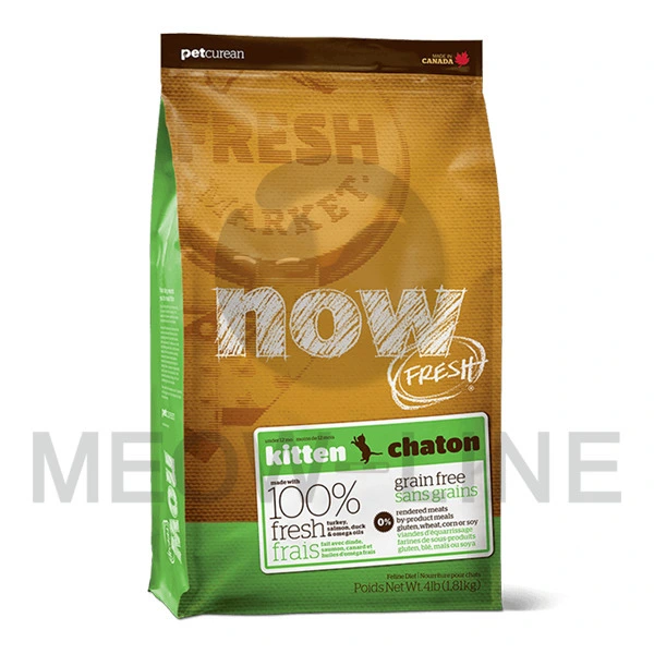 NOW FRESH! 無穀物 幼齡 貓糧配方 (火雞,三文魚,鴨肉) 8lb