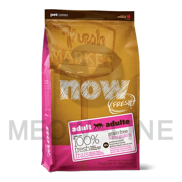 NOW FRESH!  無穀物 成年 貓糧配方 (火雞,三文魚,鴨肉) 8lb