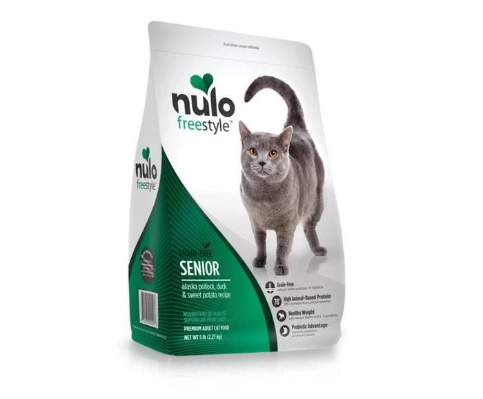 Nulo 【夏日優惠送vet water 500ml 3支 】老貓乾糧 - 無穀物 - 鱈魚鴨肉甜薯配方 12lb