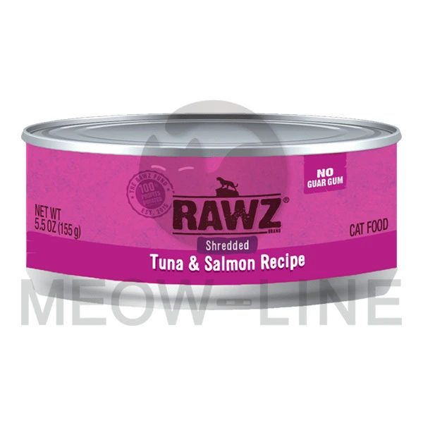 RAWZ 【肉絲系列】吞拿魚‧三文魚全貓罐頭 155g
