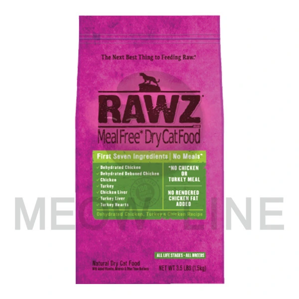 RAWZ 無貨 全貓乾糧 脫水雞肉、火雞肉及雞肉配方 10lb