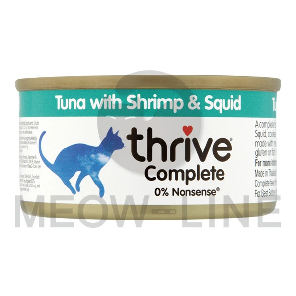 Thrive Tuna With Shrimp + Squid 整全膳食吞拿魚 + 海蝦 + 墨魚貓罐頭 75g