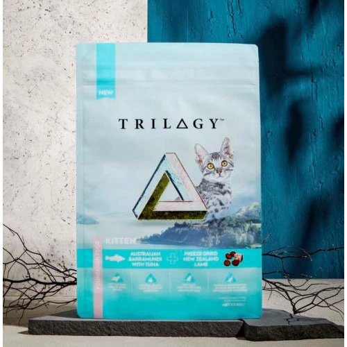 Trilogy 奇境 澳洲尖吻鱸及吞拿魚＋5%紐西蘭羊肺凍乾肉粒 無穀幼貓糧 (發育成長配方-KITTEN)1.2Kg