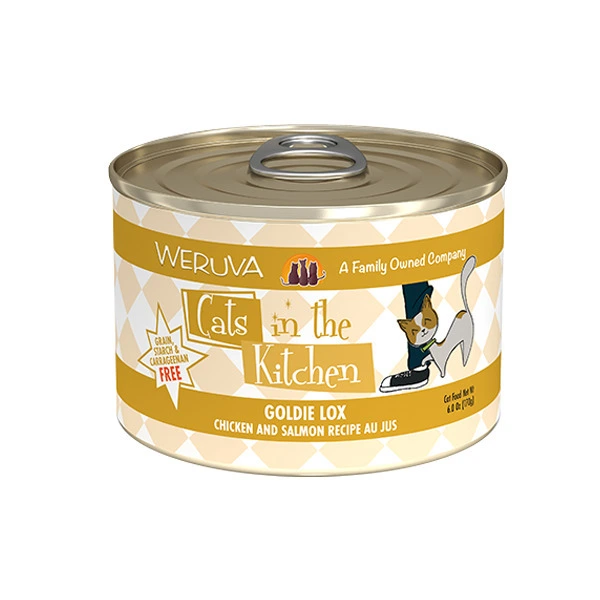 Weruva 廚房系列 走地雞、三文魚、美味肉汁(金罐) 170g
