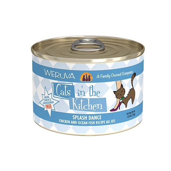 Weruva 廚房系列 走地雞、海洋魚、美味肉汁(淺藍罐) 170g