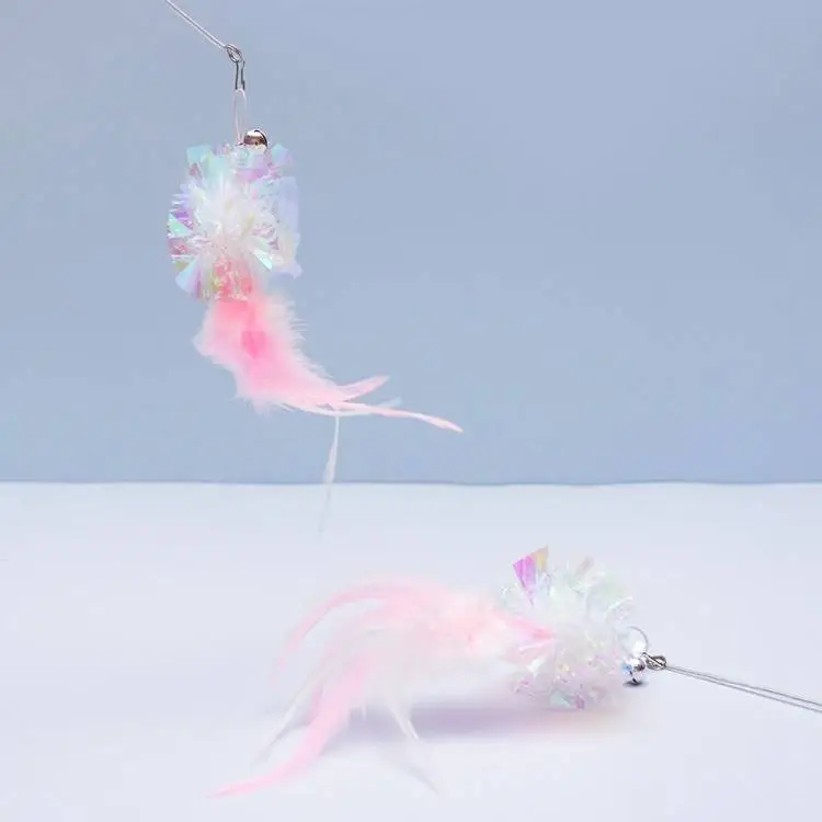 Zooahpet 韓國製-羽毛閃紙伸縮逗貓捧 64cm