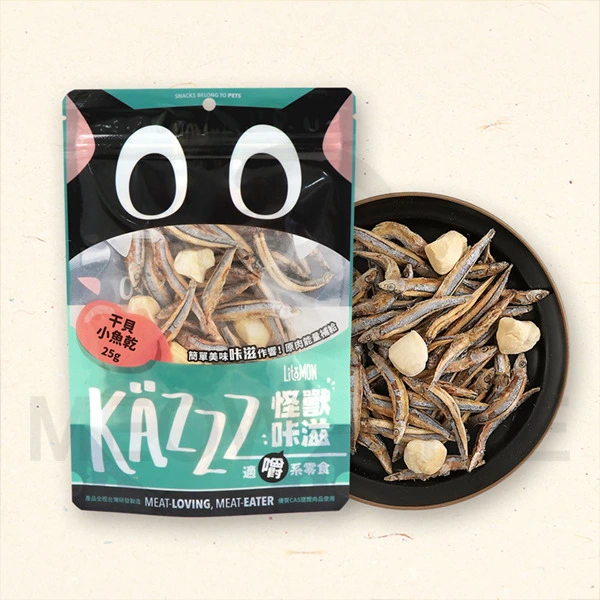 怪獸部落 怪獸卡滋KAZZZ｜凍乾干貝小魚乾 25g