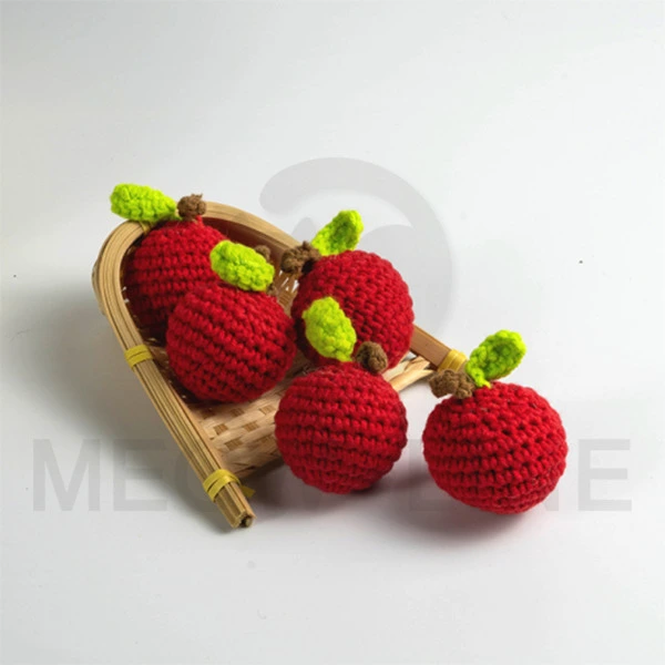 汪喵星球 鉤針水果貓草包 - 蘋果