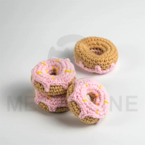 汪喵星球 鉤針水果貓草包 - 甜甜圈