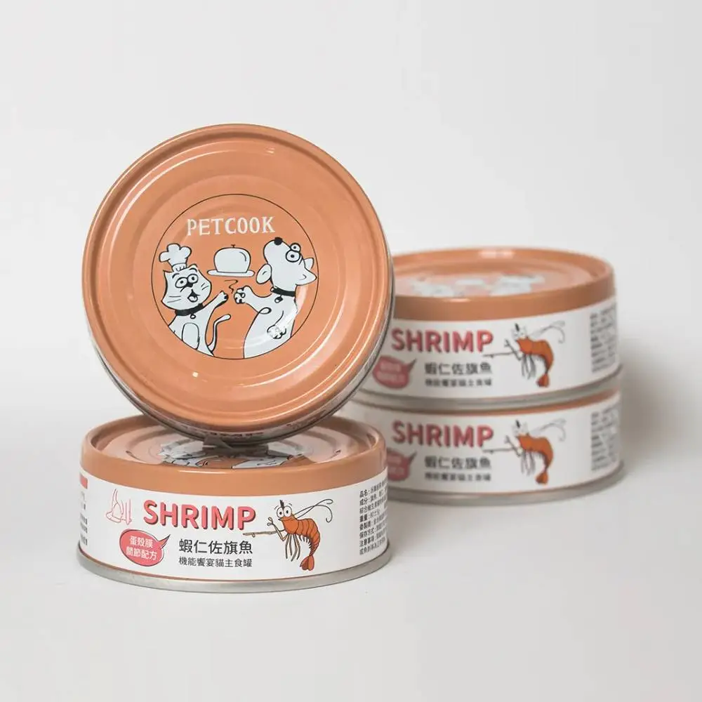 派庫廚房  肉泥主食罐- 蝦仁旗魚(蛋殼膜關節配方) 80g