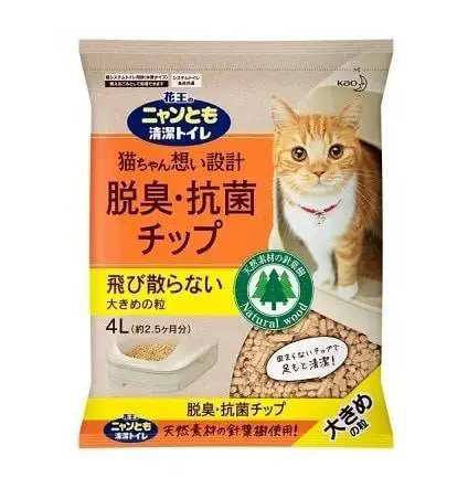 花王KAO 花王脫臭抗菌木貓砂(大粒) 4L