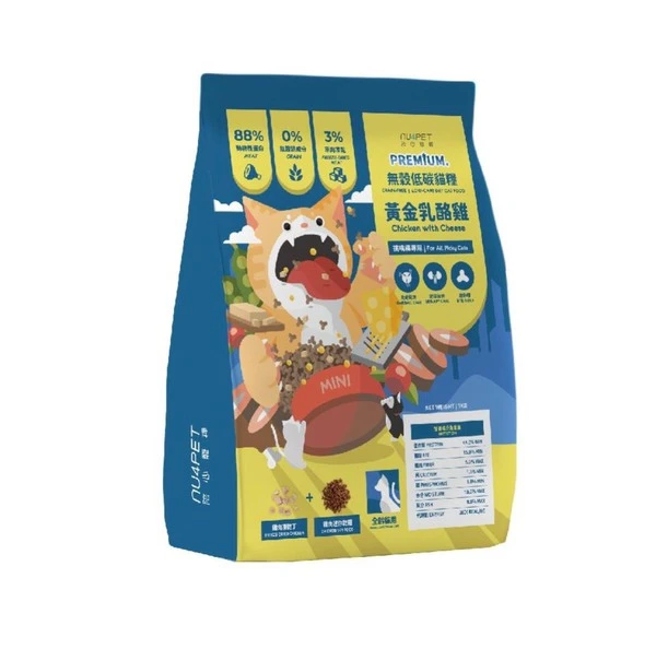 陪心寵糧 全齡貓無穀低碳凍乾糧 | 黃金乳酪雞2kg