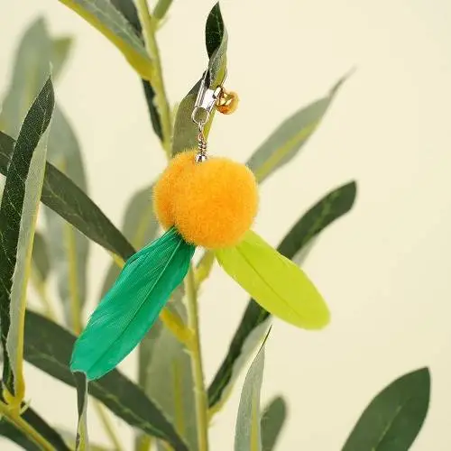 韓國手工玩具kumdollcat 逗貓捧替換頭- 桔 (100% made in korea)